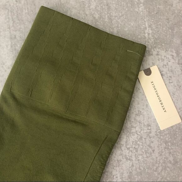 Anthropologie Moss Green Allegro Seamless Leggings NEW - Picture 3 of 8